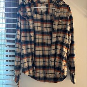 American Eagle Outfitters Plaid Shirt - Blue, Orange, White